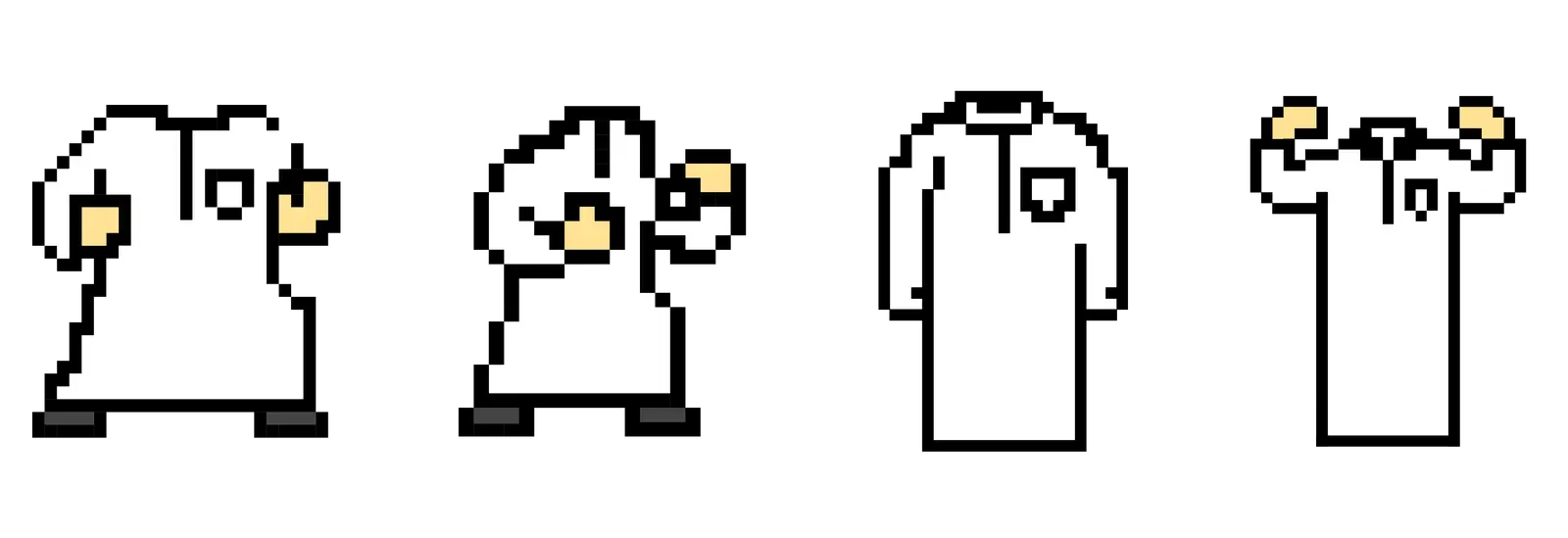 Thobe mascot poses